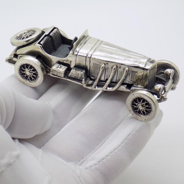 This imposing vintage miniature depicts a 1931 mercedes sskl, handcrafted in arezzo, tuscany, italy, during the...