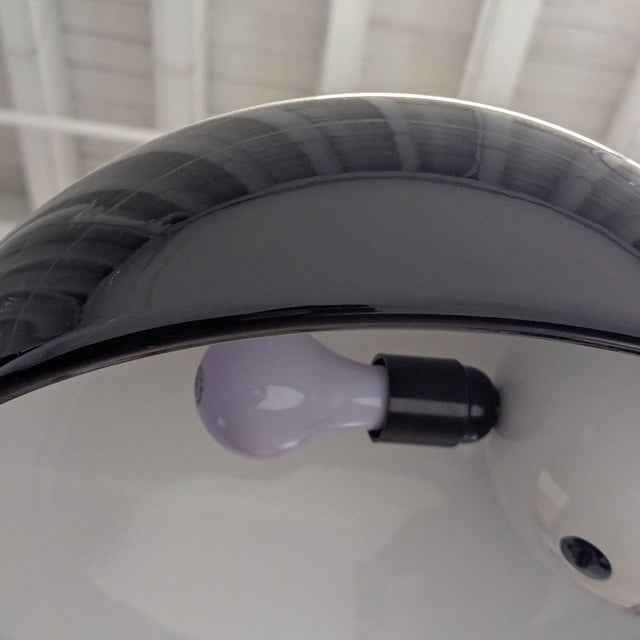Oluce Coupe Modern Arc Floor Lamp With Black Dome Shade- Non Working For Sale In San Francisco - Image 6 of 7