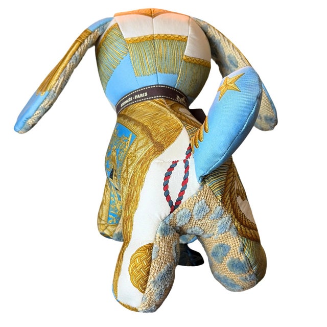 French Hermes Poste Et Cavalerie Vintage Silk Scarf Loyal Puppy For Sale - Image 3 of 3