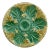 19th Century Green & Yellow Majolica Oyster Plate For Sale