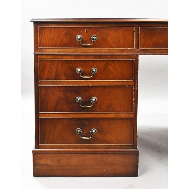 Edwardian Style Mahogany Partners Desk Item Code: RA3 A fine quality Edwardian style mahogany partners desk, of impressive...