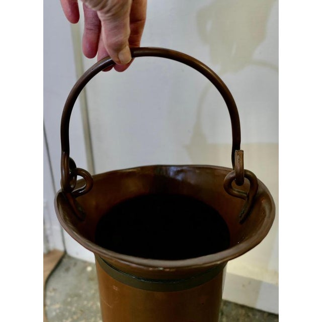 Antique Dutch Copper Oil Can For Sale - Image 4 of 10