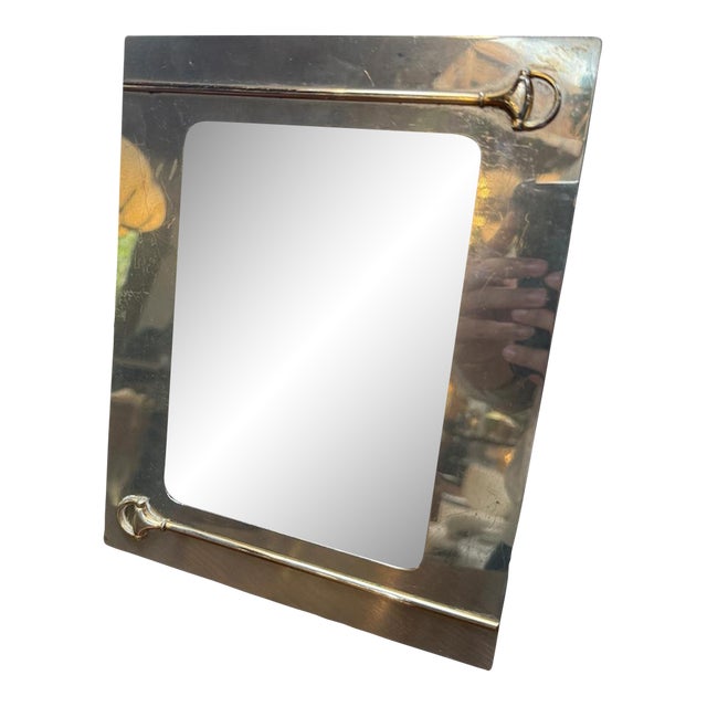 Vintage Gucci Italy Brass Equestrian Bit Photo Frame For Sale