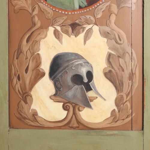 Wood Directoire Wardrobe in Lacquered and Painted Walnut For Sale - Image 7 of 15