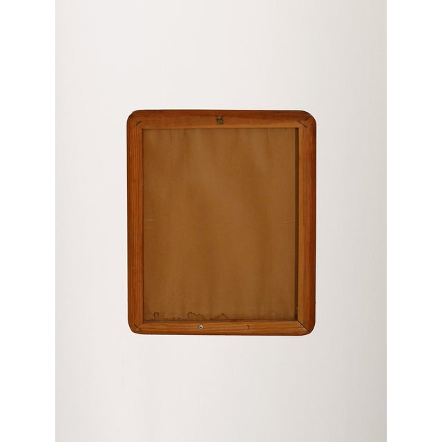 Wood Scandinavian Mirror with Teak Frame, 1960s For Sale - Image 7 of 8