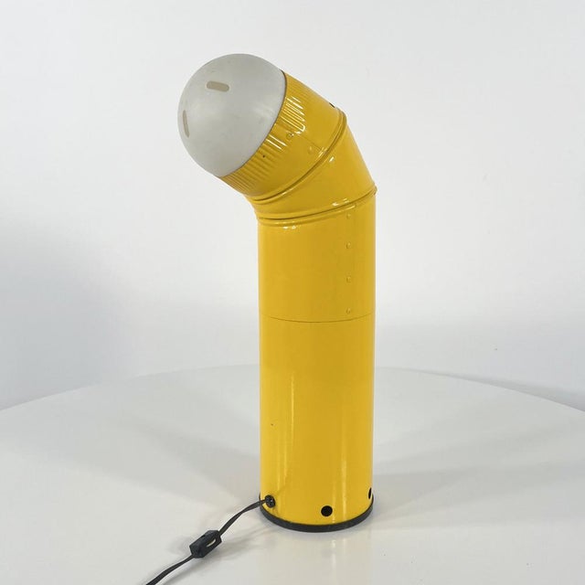 Metal Yellow Pipeline Table Lamp, 1960s For Sale - Image 7 of 11