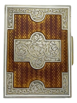 Viennese Silver Enamel Guilloche Box, 1922