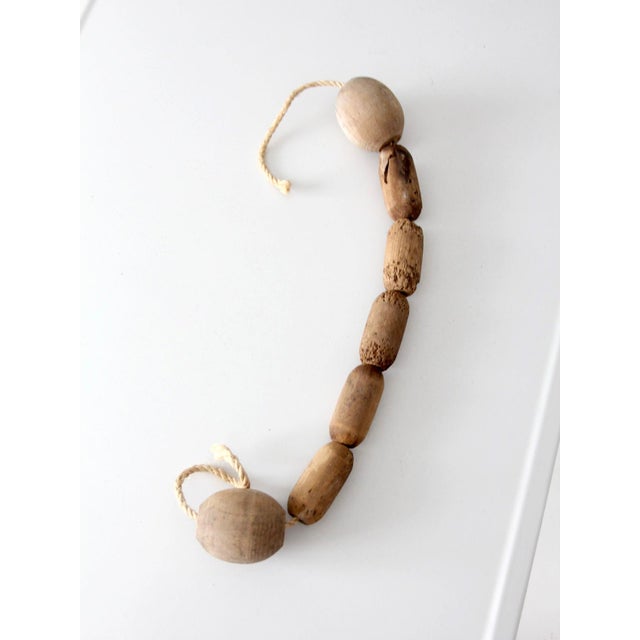 Vintage Wooden Fishing Net Floats For Sale - Image 11 of 12
