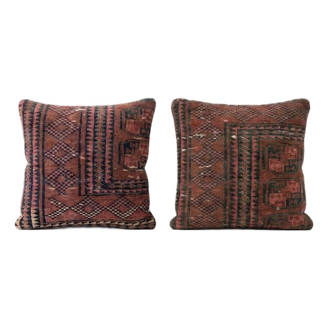 Turkish Rug Pillow Cover 23'' X 24'' & 24'' X 24'' - Set of Two For Sale