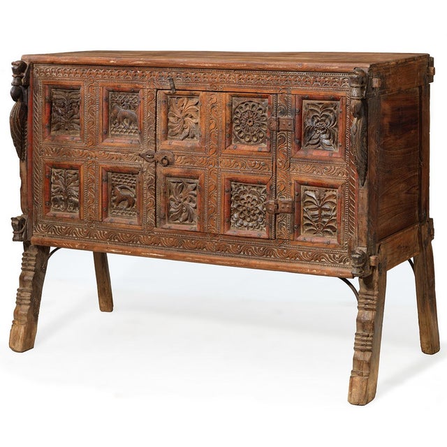 Brown Carved Dowry Chest For Sale - Image 12 of 12