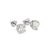 Modern Unisex 14k White Gold 2.14ctw Round Cut Diamond 4 Prong Push Back Stud Earrings, A Pair For Sale - Image 3 of 8