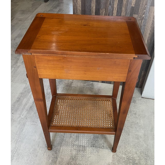Vintage Side Table in Cherry Wood, 1950 For Sale - Image 9 of 18