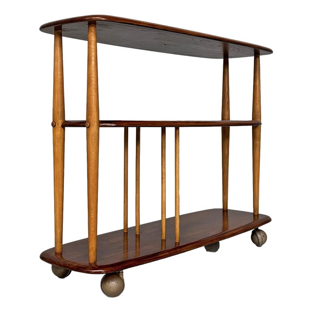 Mid-Century Modern English Wooden Cart by Lucian Ercolani for Ercol, 1960s For Sale