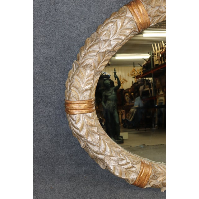 Silver Large 1970's Silver & Gold Gilt Rococo Style Mirror. For Sale - Image 8 of 8
