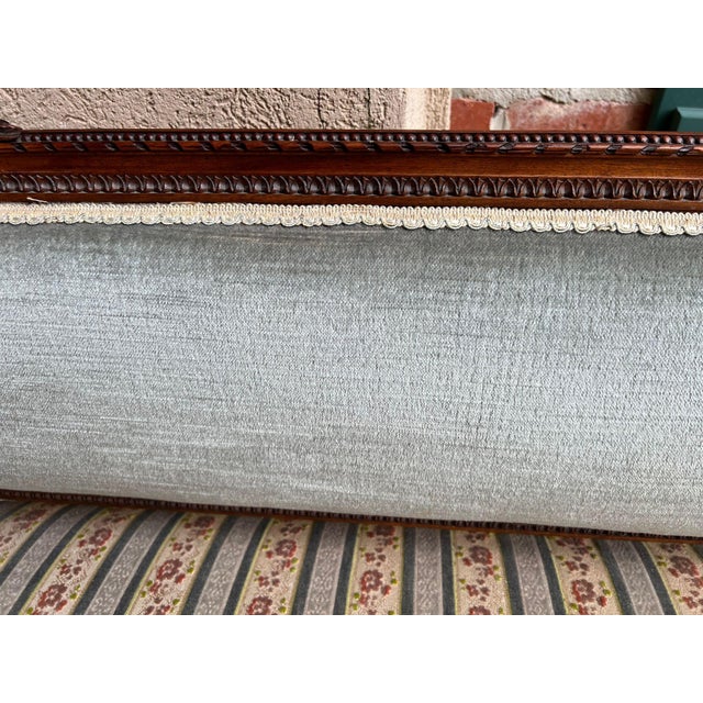 Antique English Chaise Lounge Bench Victorian Hall Seat Carved Walnut C1880 For Sale - Image 18 of 18