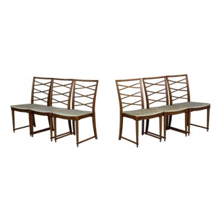 Scandinavian Modern, Six Dining Chairs, Beech, Fabric, Scandinavia, 1900s For Sale