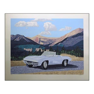 Dallas John "Vette Ii" Signed Ltd Ed. Fine Art Print, Corvette Classic Car 1979 For Sale