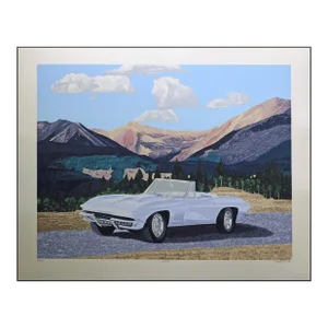 Dallas John "Vette Ii" Signed Ltd Ed. Fine Art Print, Corvette Classic Car 1979