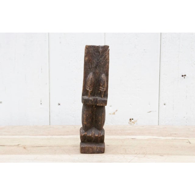 Small African Double Sided Carved Figure For Sale In Los Angeles - Image 6 of 8