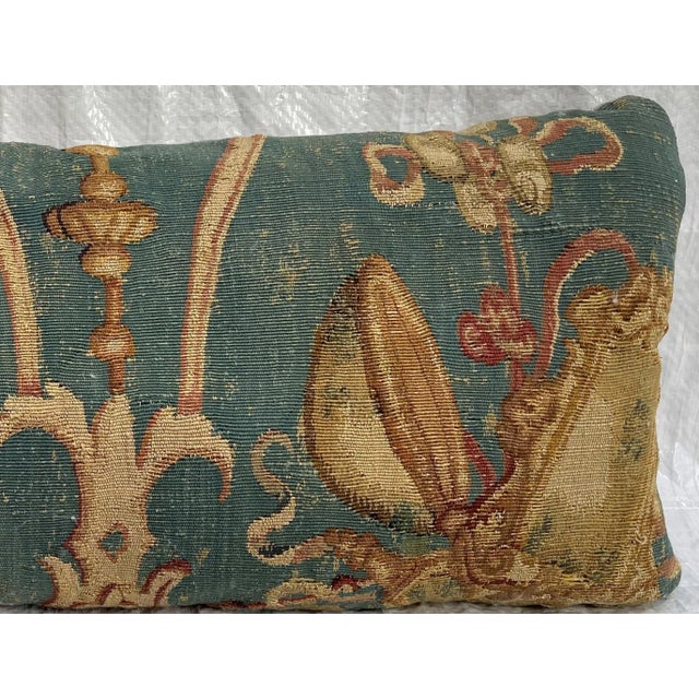 Contemporary Pillow Made From 18th Century French Tapestry For Sale - Image 4 of 5