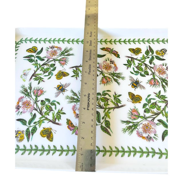 Vintage Portmeirion Botanic Garden Dog Rose Melamine Serving Tray by Susan Williams-Ellis For Sale - Image 9 of 11