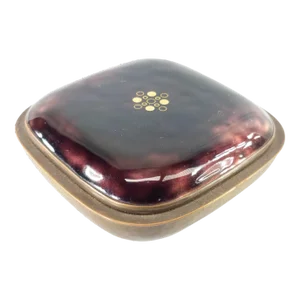 Arts and Crafts Hammered Copper and Enamel Box by Karl Schibensky