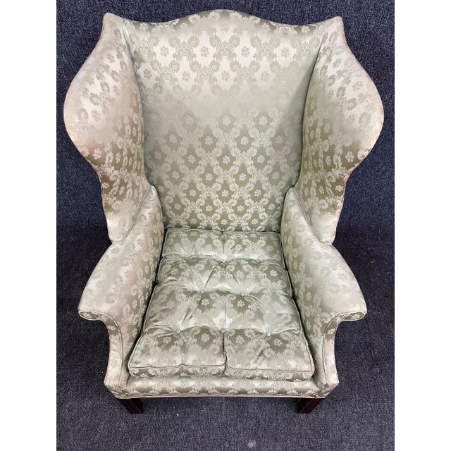 Textile Federal Style Wingback by Hickory For Sale - Image 7 of 10