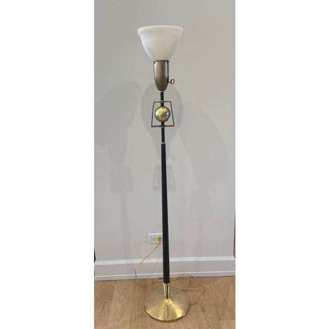 Metal Rare 1950s Mid-Century Modern Rembrandt Torchiere Floor Lamp For Sale - Image 7 of 11