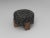 Contemporary Cassette Pouf in Kirkby Design Scribble Noir Fabric and Smoked Oak by Alter Ego for Collector For Sale - Image 3 of 5