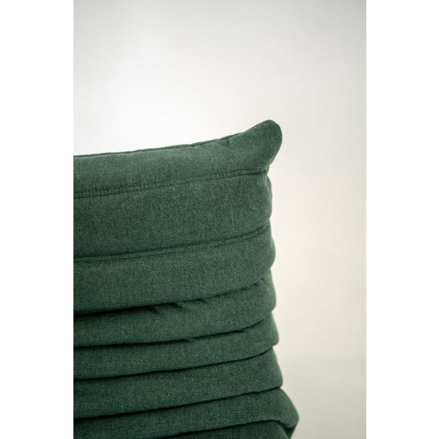 Set of Togo Lounge Chair and Teal Fabric by Michel Ducaroy for Ligne Roset, 1973 For Sale - Image 15 of 18