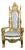 Luxurious Gold Lion Throne Chair – Regal Hand-Carved Statement Piece For Sale