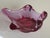 Raspberry Pink Mid 20th Century Raspberry Pink Art Glass Dish With Pedestal For Sale - Image 8 of 11