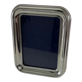 Quality Tarnish-Proofed Silver Plated Photo Frame, Wide Plain For Sale