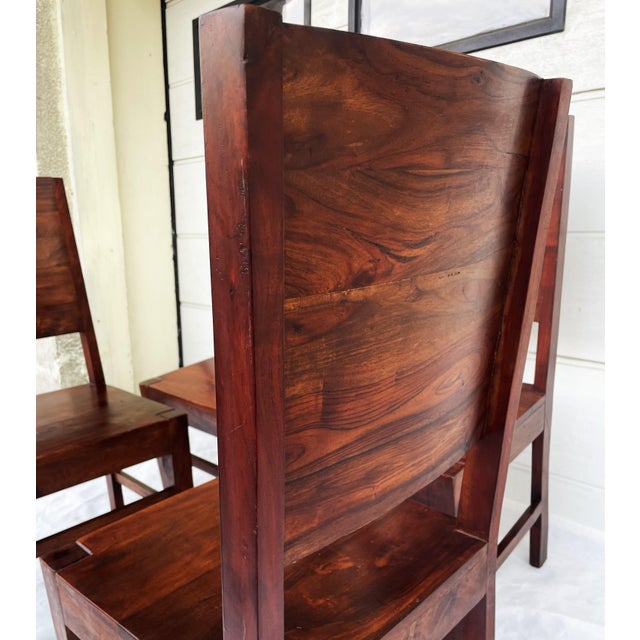 Modernist Table and Chairs in Rosewood, 1970s, Set of 5 For Sale - Image 7 of 18
