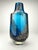 Magical large blue vase with inclusions of air bubbles by Prof. Heinrich Töpferhardt (1901 - 1979). The weight of the vase...