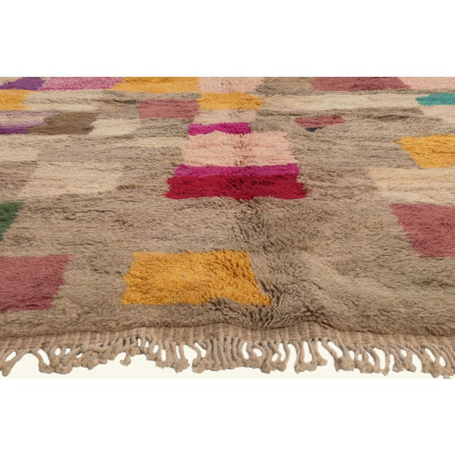 Berber Tribes of Morocco Contemporary Beni Mrirt Moroccan Rug, 09'03 X 11'07 For Sale - Image 4 of 10