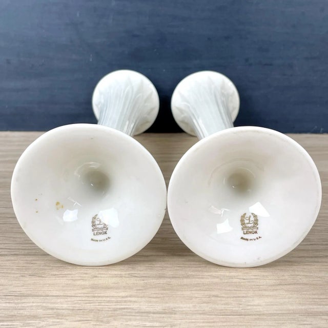 1960s 1960s Vintage Lenox Tivoli Bud Vases - a Pair For Sale - Image 5 of 7