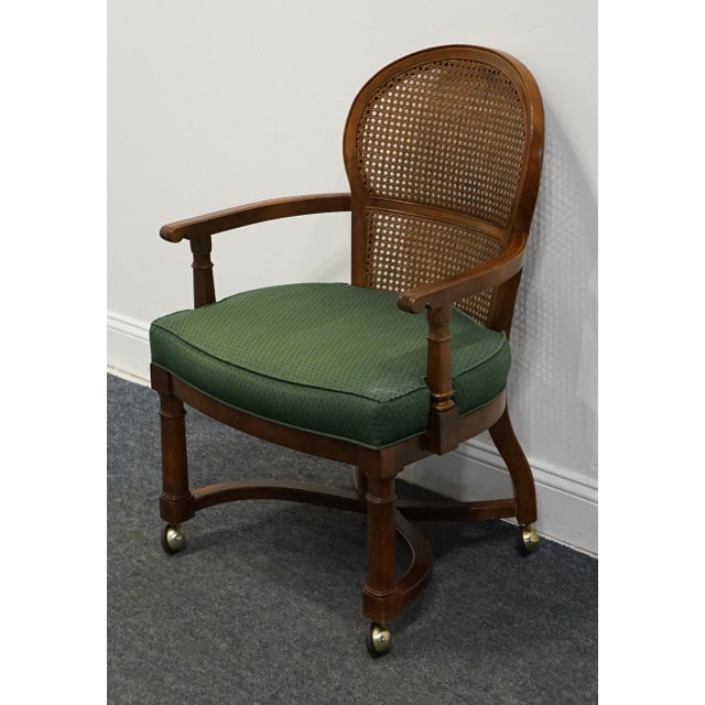 Century Furniture Century Furniture Solid Cherry French Regency Revival Cane Back Game Arm Chair For Sale - Image 4 of 9