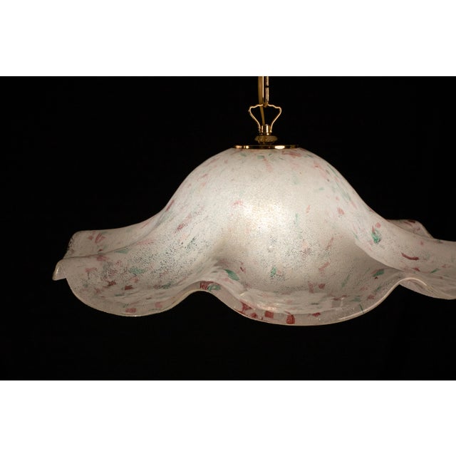 1980s Vintage Multicolor Millefiori Murano Glass Pendant For Sale - Image 5 of 12