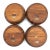 Vintage Scan Look Staved Teak Wood Bowls, Set of 4 For Sale - Image 10 of 11