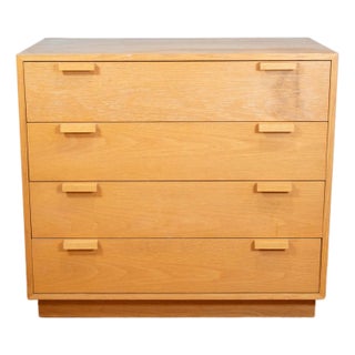 1980s Charles Webb White Oak Four Drawer Chest Dresser For Sale