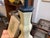 21st century Shine by S.H.O. Tall light citron chinoiserie lamp, with black matte base and top. Case to top of socket...
