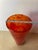 Henry Dean Mouth-Blown Red & Black Speckled Glass Vase, Signed For Sale - Image 9 of 10