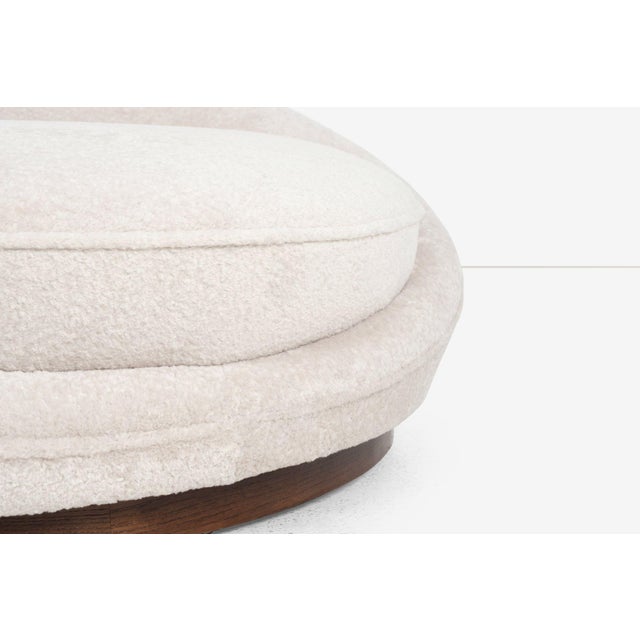 Tan Milo Baughman Style Satellite Chaise in Tan Faux Fur, 1970 For Sale - Image 8 of 12