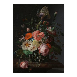 1716 Vintage Floral Still Life Art Print by Rachel Ruysch - 30" X 40" For Sale