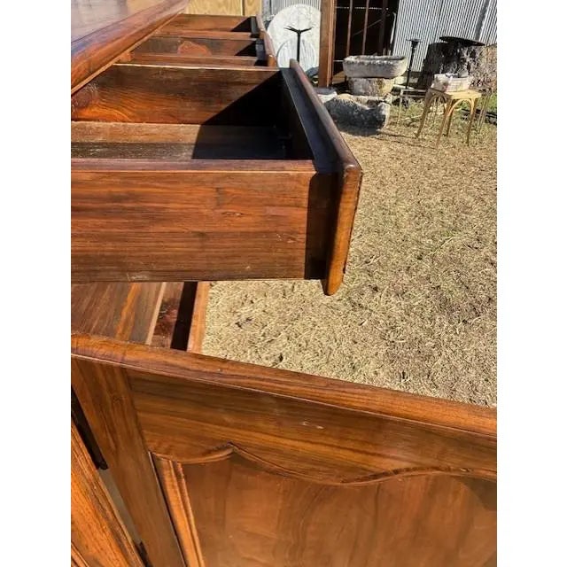 19th Century French Country Solid Walnut Sideboard / Buffet For Sale - Image 14 of 16