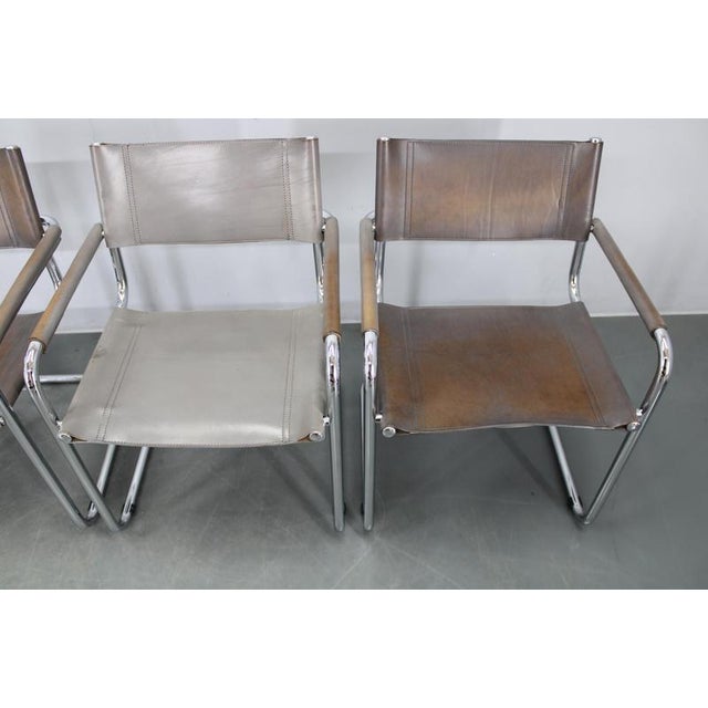 Mart Stam Bauhaus Cantilever Armchairs by Mart Stam, Italy, 1980s, Set of 4 For Sale - Image 4 of 18