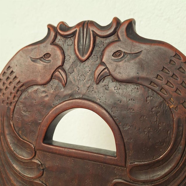 Swiss Alps Folk Art Escabelle Wooden Chair, 1820s For Sale - Image 5 of 7