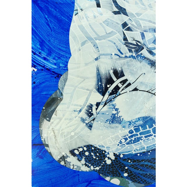 "Ballast Blue" by Michael DesRosiers Abstract Mixed-Media on MDF Panel (2022) For Sale - Image 11 of 16