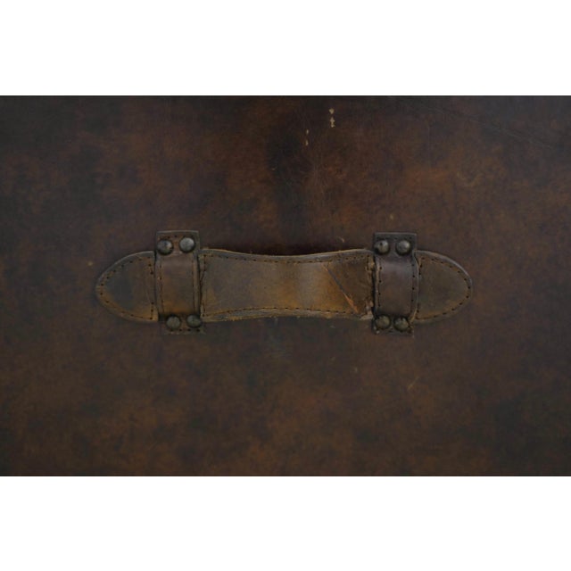 Theodore Alexander Leather Wrapped Lidded Box End Table For Sale - Image 13 of 16